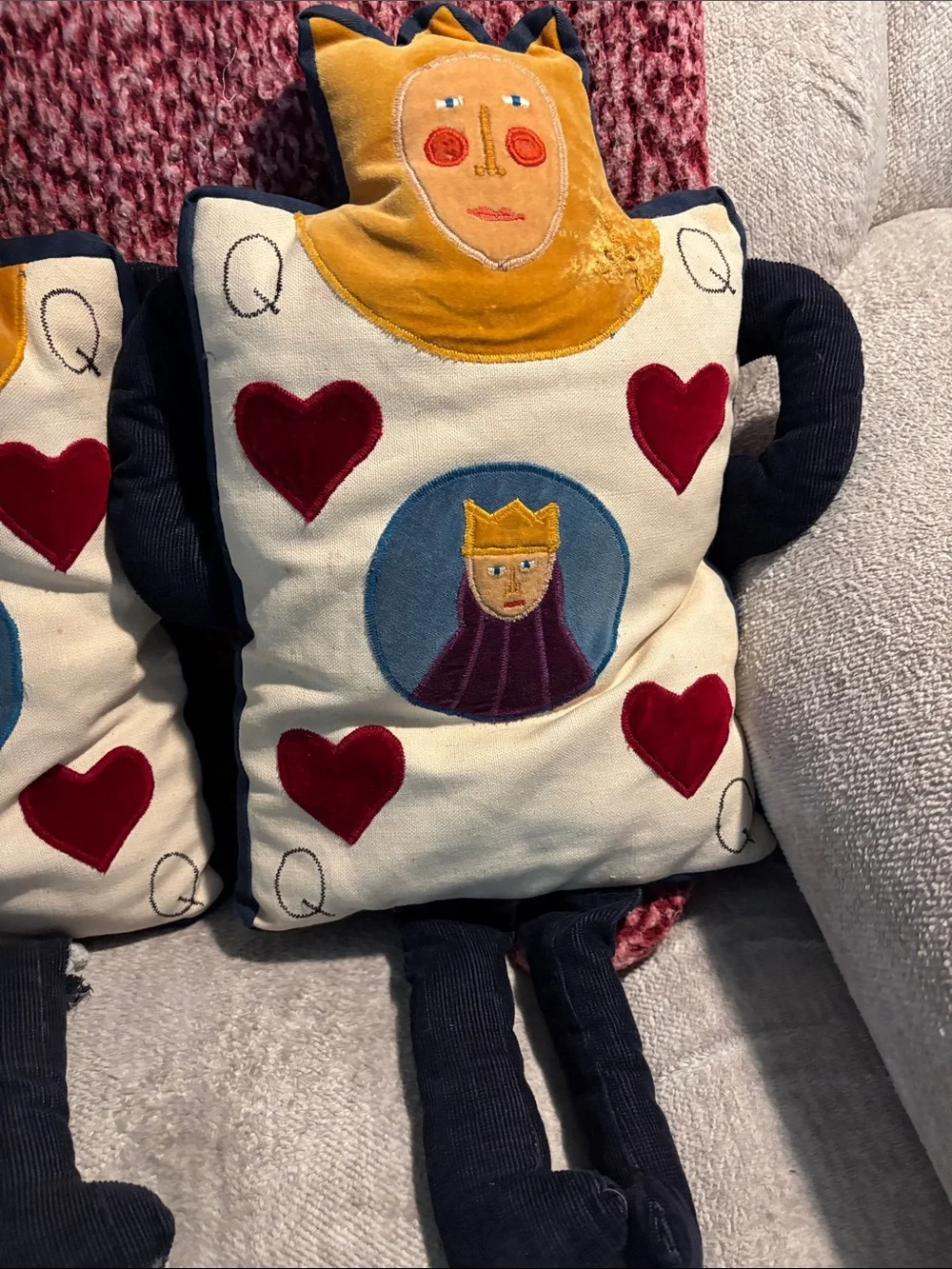 Got these as a gift in 1991. Queen of Hearts Plush Pillow Dolls - Pair